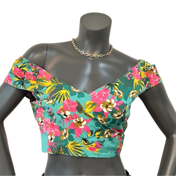 Express Tops - Floral Off-Shoulder Top